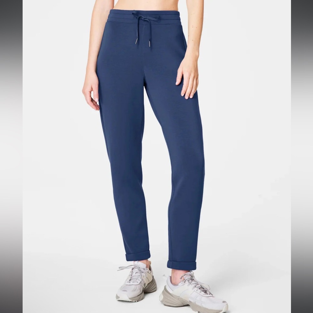 Air Essentials SPANX Navy Slim Drawstring Joggers… - image 1